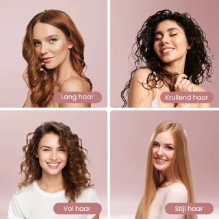 Auronic Airstyler 3-in-1 Föhnborstel 1000W Ø 45 mm Zwart/Roze