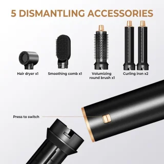 Auto-Wrap Airstyler 5-in-1 Heteluchtborstel Set