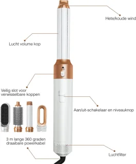 Bech 5-in-1 Föhnborstel White Gold Edition