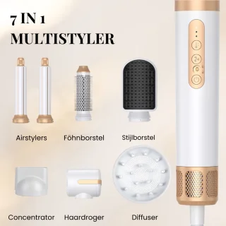 Bellezabo Airstyler Pro 7-in-1 Wit
