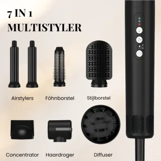 Bellezabo Airstyler Pro 7-in-1 Zwart