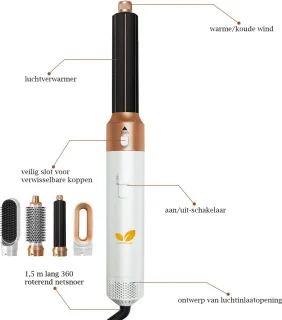 Besjaar Airstyler 5-in-1 Multistyler 2025 Wit/Goud