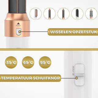 Besjaar Airstyler 5-in-1 Multistyler 2025 Wit/Goud