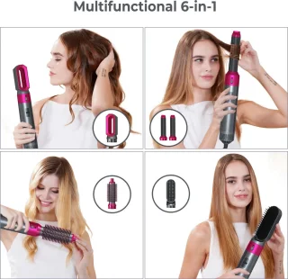 Besjaar Airstyler Krultang 5-in-1 Multistyler Rozen Zilver 2025