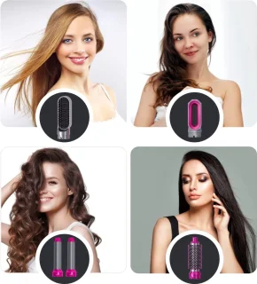 Besjaar Airstyler Krultang 5-in-1 Multistyler Rozen Zilver 2025