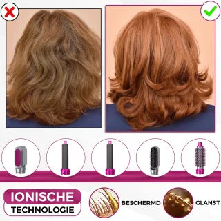 Besjaar Airstyler Krultang 5-in-1 Multistyler Rozen Zilver 2025