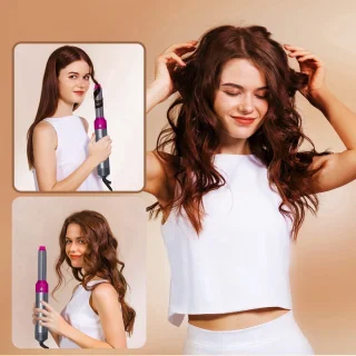 Besjaar Airstyler Krultang 5-in-1 Multistyler Rozen Zilver 2025