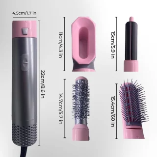 Blossombel Brush Kit 5-in-1 Hair Dryer Rose/Gray