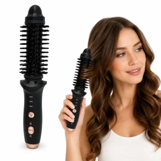 Bobypet draadloze krulborstel mini, zwart