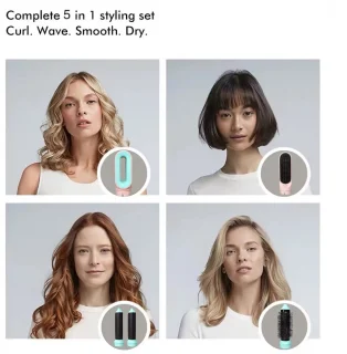 BONBONHAIR Luxe 6-in-1 Airstyler Blue Edition Met Leren Opbergdoos