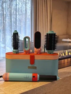 BONBONHAIR Luxe 6-in-1 Airstyler Blue Edition Met Leren Opbergdoos