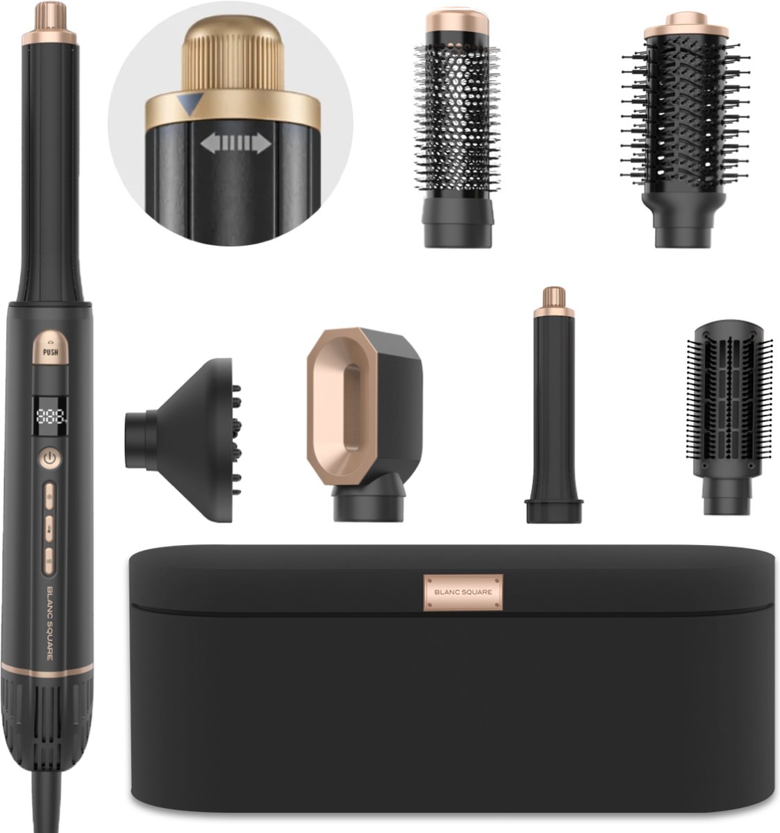 De BS® Multistyler Airstyler Pro 8-in-1 Haardroger en Krultang in één oogopslag
