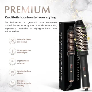 CASSICO Thermal Brush Zwart keramische warmteborstel