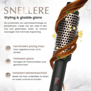 CASSICO Thermal Brush Zwart keramische warmteborstel