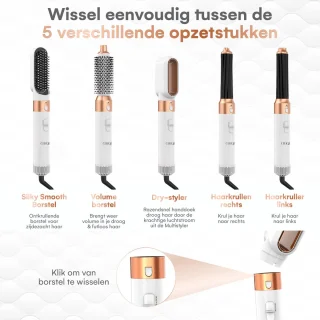 CELIQE™ 5-in-1 Airstyler Föhnborstel Wit