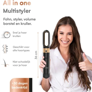 CELIQE™ 5-in-1 Airstyler Föhnborstel Zwart-Goud