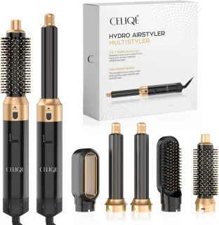 CELIQE™ 5-in-1 Airstyler Föhnborstel Zwart-Goud