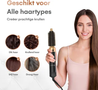 CELIQE™ 5-in-1 Airstyler Föhnborstel Zwart-Goud
