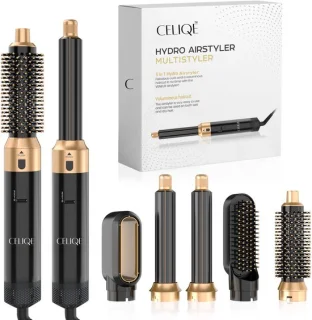 CELIQE™ 5-in-1 Airstyler Föhnborstel Zwart-Goud