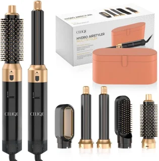 Celiqe Föhnborstel 5-in-1 Multistyler Bruin/Zwart Goud