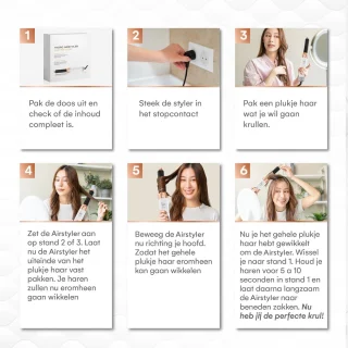 Celiqe Föhnborstel 5-in-1 Multistyler Zwart Wit Goud