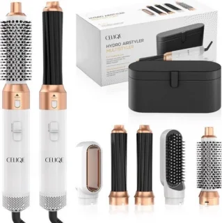 Celiqe Föhnborstel 5-in-1 Multistyler Zwart Wit Goud