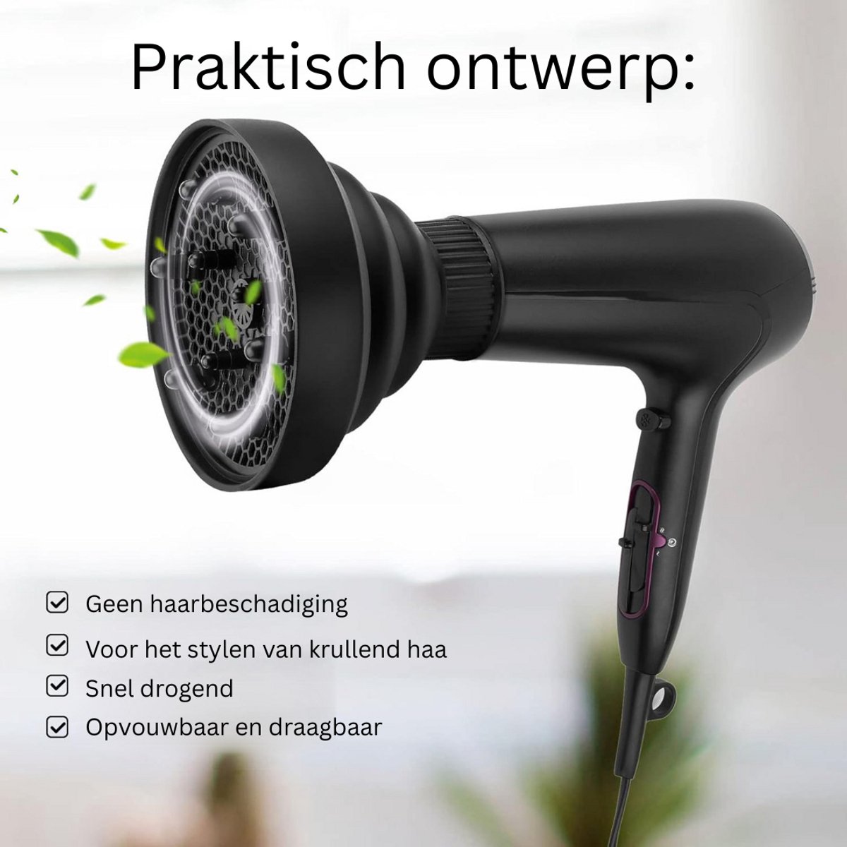 Wat vinden we goed aan de CLVP Diffuser Krulborstel Universeel Zwart