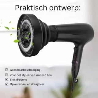 CLVP Diffuser Krulborstel Universeel Zwart