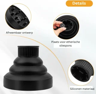 CLVP Diffuser Krulborstel Universeel Zwart