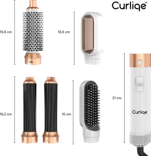 Curliqe™ 5-in-1 Multistyler Föhnborstel Wit
