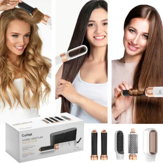 Curliqe™ 5-in-1 Multistyler Föhnborstel Wit