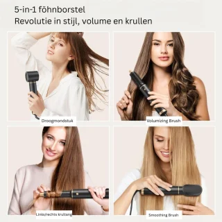 DailySupplies® Fohnborstel Krulborstel Zwart