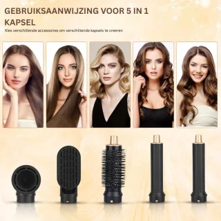 DailySupplies® Roterende Föhnborstel 5-in-1