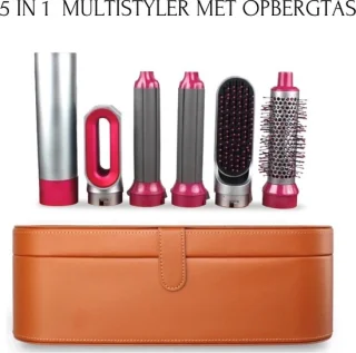 Decotopia 5-in-1 Haardroger en Krultang Met Opbergtas