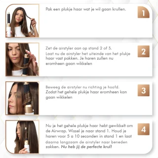 Dryze Airstyler 5-in-1 Multistyler Crème White/Gold