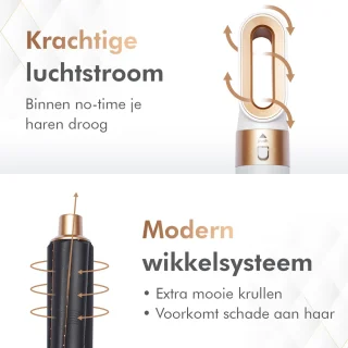 Dryze Airstyler 5-in-1 Multistyler White/Gold Edition