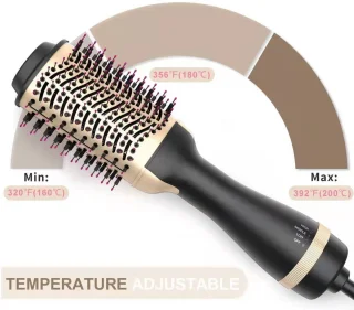 EDMONDO Magic Brush 3-in-1 Föhnborstel Zwart/Rosé Goud