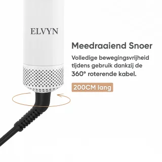 ELVYN® Multistyler Föhnborstel Wit