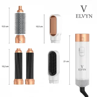 ELVYN® Multistyler Föhnborstel Wit