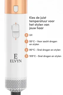 ELVYN® Multistyler Föhnborstel Wit