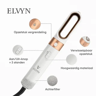 ELVYN® Multistyler Föhnborstel Wit