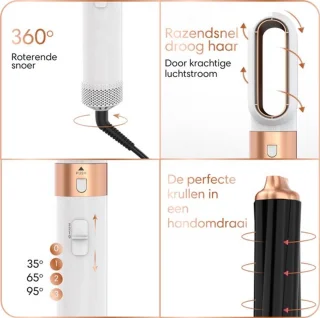 ENZO 5-in-1 Multistyler met 5 Opzetstukken
