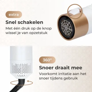 ENZO Luxe 5-in-1 Multistyler met Opzetstukken en Opbergdoos