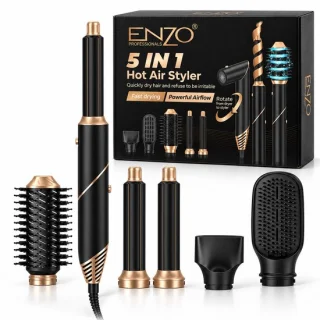 ENZO Multistyler Black Velvet - Airstyler - Föhnborstel - Multistyler - Krultang - Hairwrap - Krulborstel