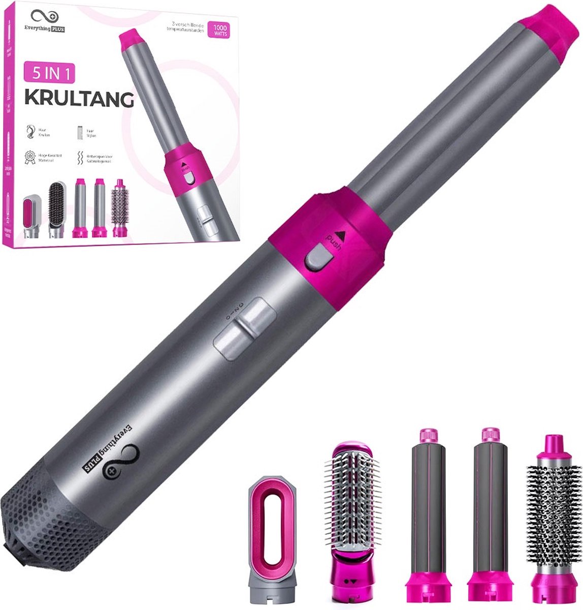 De EverythingPlus Airstyler 5-in-1 Multistyler Roze in één oogopslag