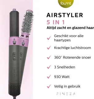 Fineza Airstyler 5-in-1 Krultang Zilver