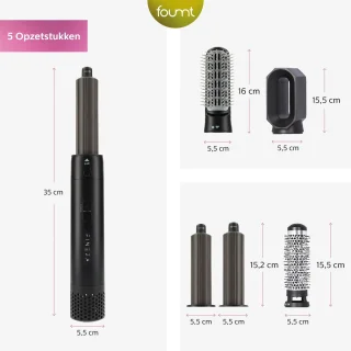 Fineza Airstyler 5-in-1 Krultang Zwart