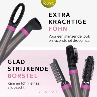 Fineza Hairwrap 5-in-1 Multistyler Zilver/Roze