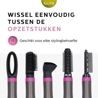 Fineza Hairwrap 5-in-1 Multistyler Zilver/Roze