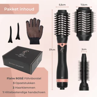 Flaire ROSÉ 3-in-1 Föhnborstel Zwart